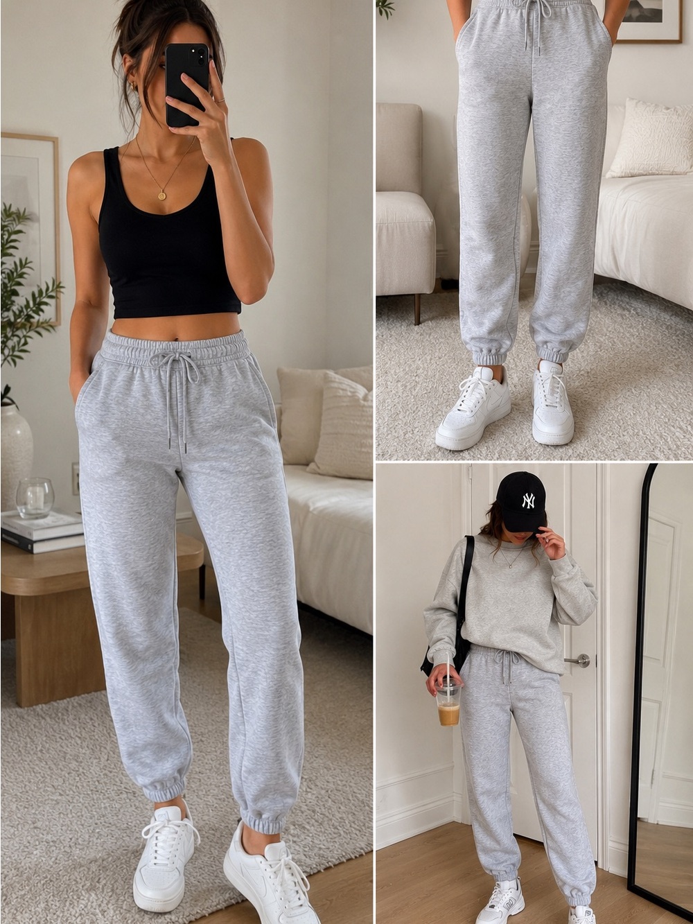 🩶 Refuge Athletics Heather Grey Jogger Sweatpants — Size Large